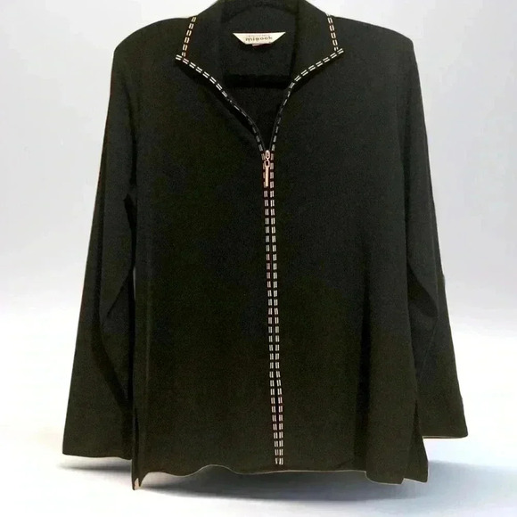 Exclusively Misook Women’s Blazer Sweater Jacket Black Sz. S - Picture 1 of 4